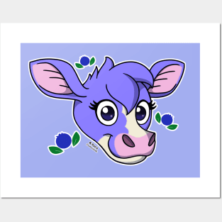 Bailey the Blueberry Cow - Original, Head (Part 1) Posters and Art